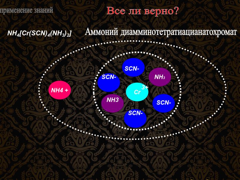 Выбери цифры комплексных соединений и заполни бланк ответов 1