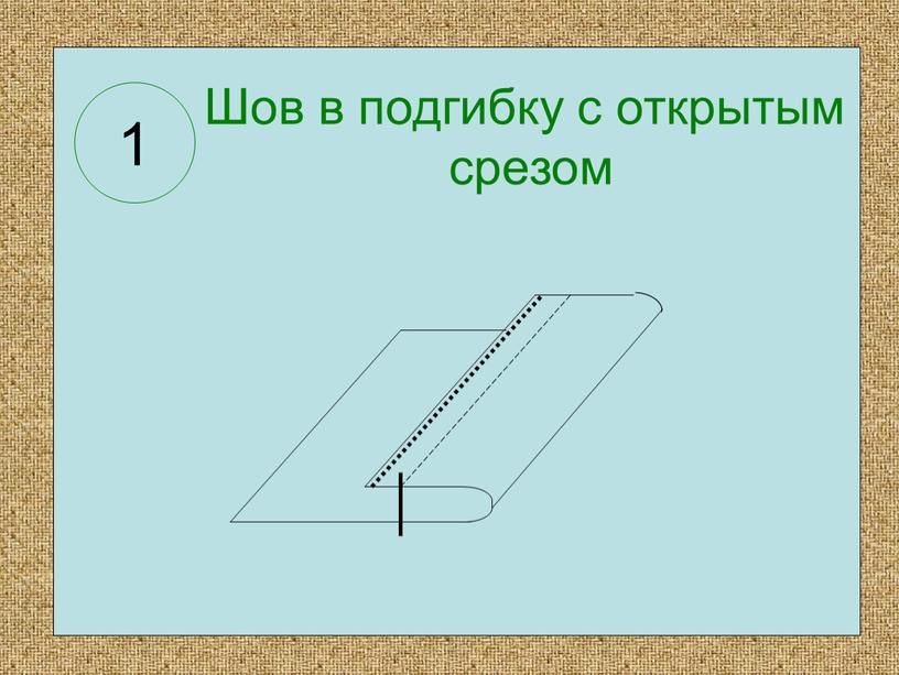 Шов в подгибку с открытым срезом