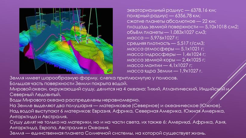 Земля имеет шарообразную форму, слегка приплюснутую у полюсов