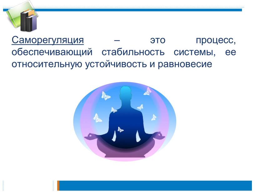 Саморегуляция – это процесс, обеспечивающий стабильность системы, ее относительную устойчивость и равновесие