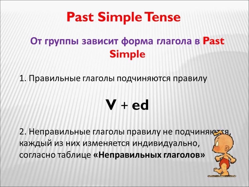 Past Simple Tense От группы зависит форма глагола в