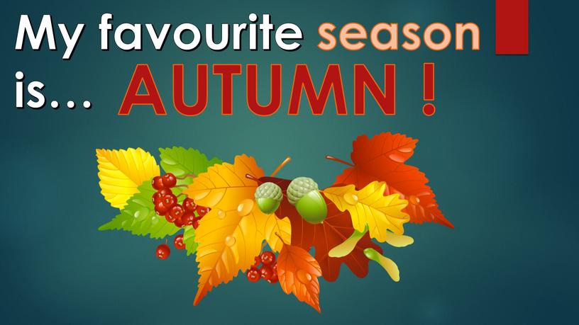 My favourite season is… AUTUMN !