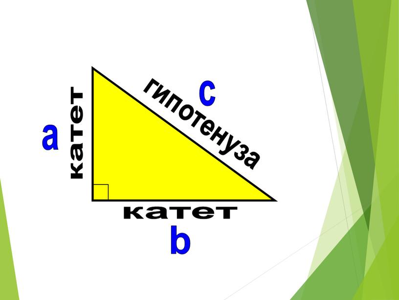 а b с катет катет гипотенуза