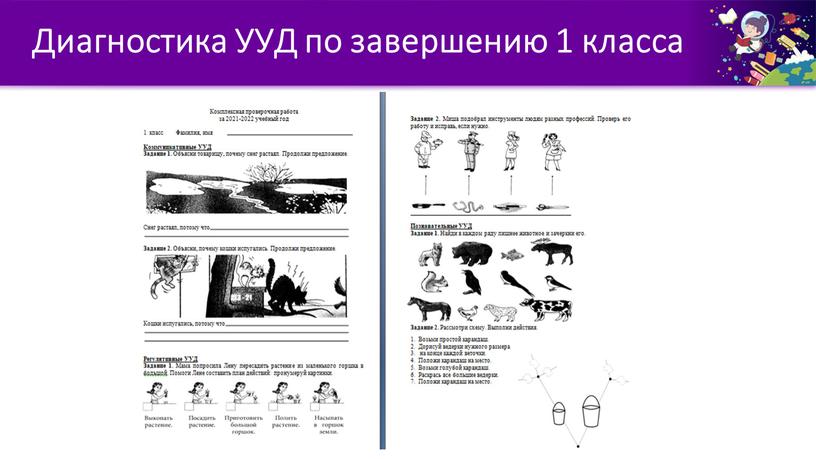 Диагностика УУД по завершению 1 класса