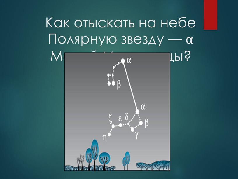 Как отыскать на небе Полярную звезду — α