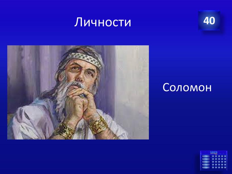 Личности Соломон 40