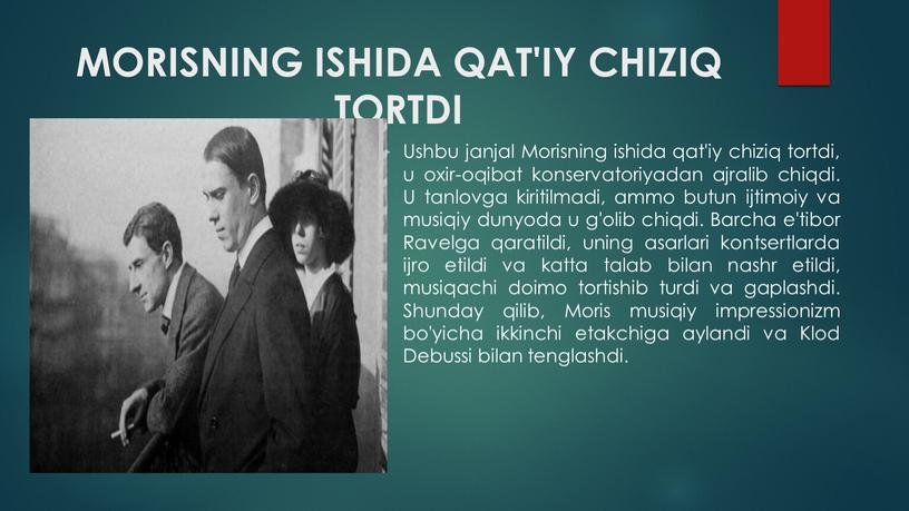 MORISNING ISHIDA QAT'IY CHIZIQ