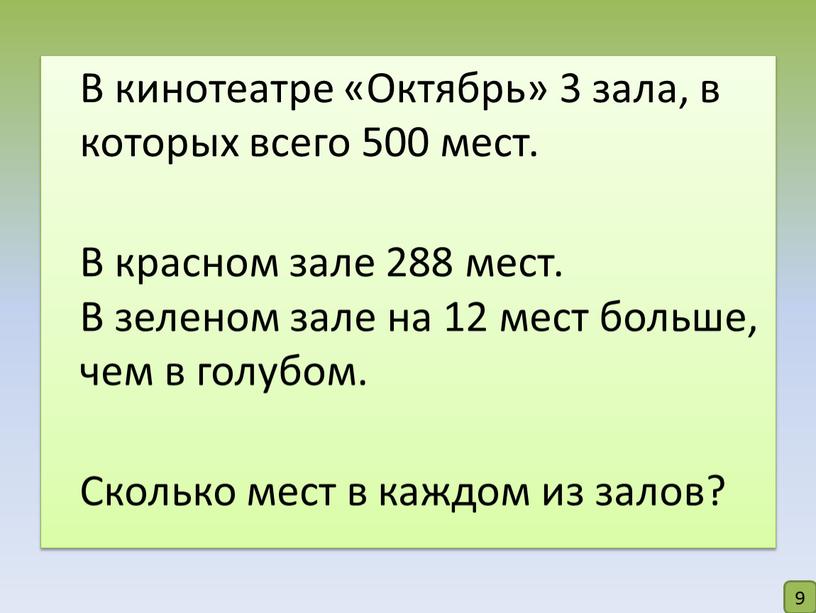 В кинотеатре «Октябрь» 3 зала, в которых всего 500 мест