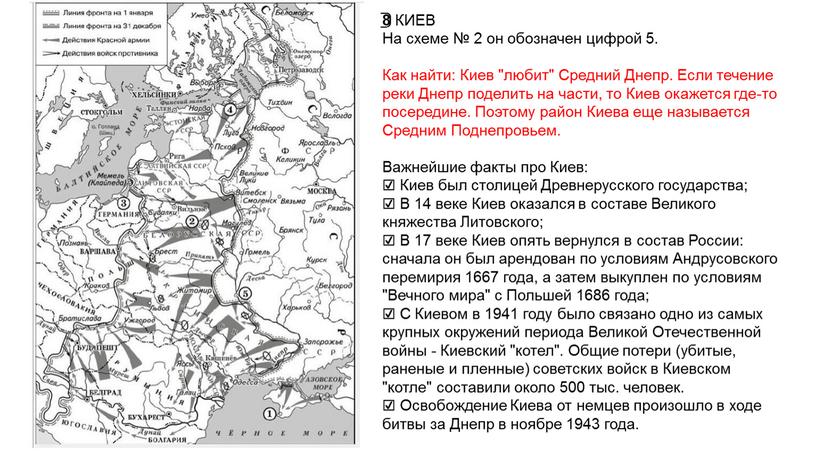 КИЕВ На схеме № 2 он обозначен цифрой 5