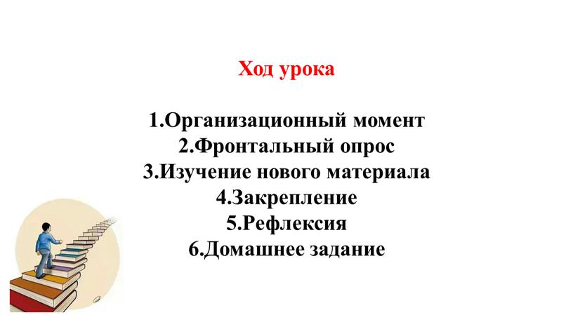 Ход урока Организационный момент