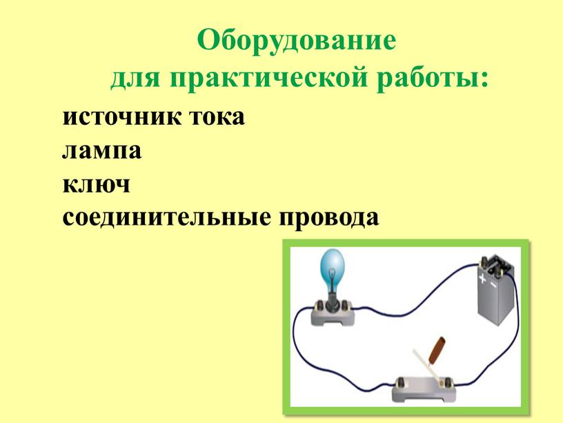 Оборудование для практической работы: