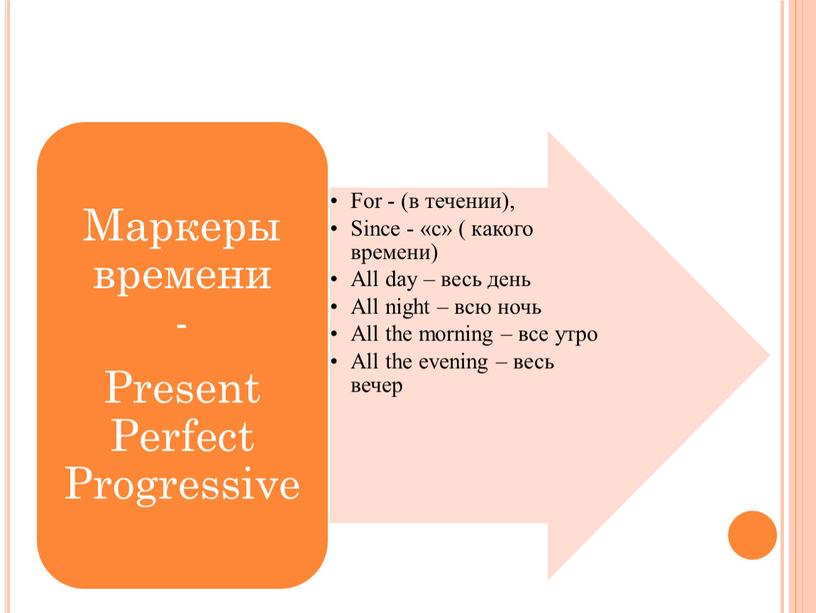 Презентация на тему Present Perfect Progressive