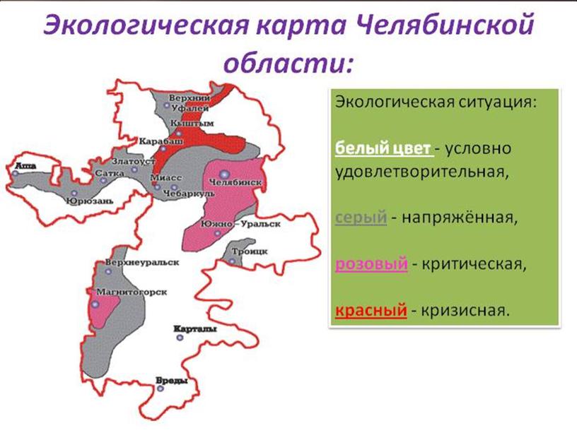 Презентация на тему "Экологические проблемы Челябинской области"