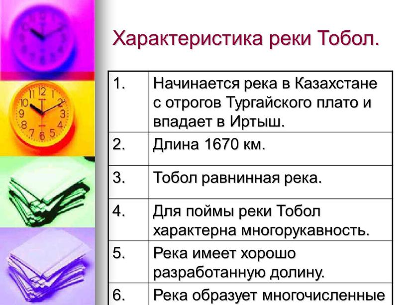 Характеристика реки Тобол. 1. Начинается река в