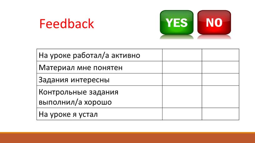 На уроке работал/а активно Материал мне понятен