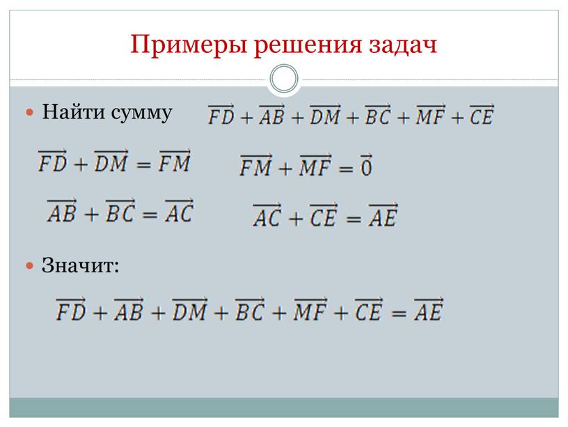 Найти сумму Значит: Примеры решения задач