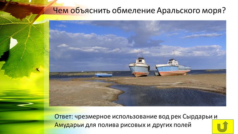 Чем объяснить обмеление Аральского моря?