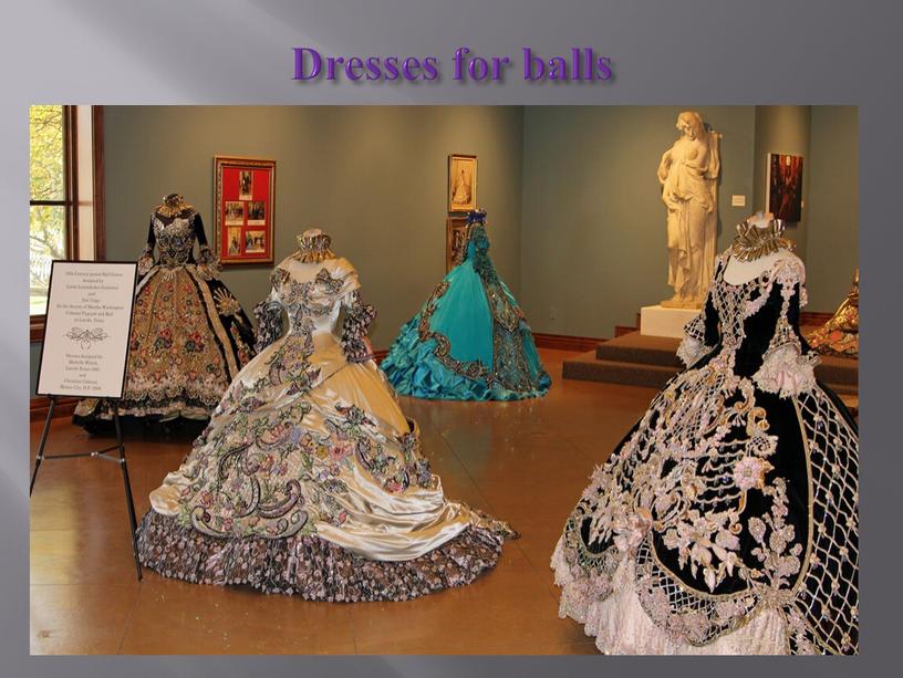 Dresses for balls