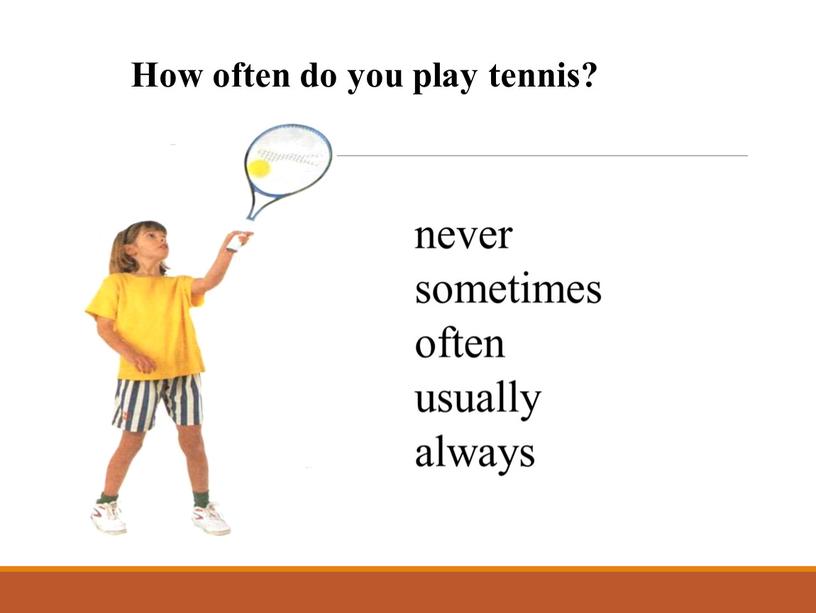Запиши How often do you play tennis?