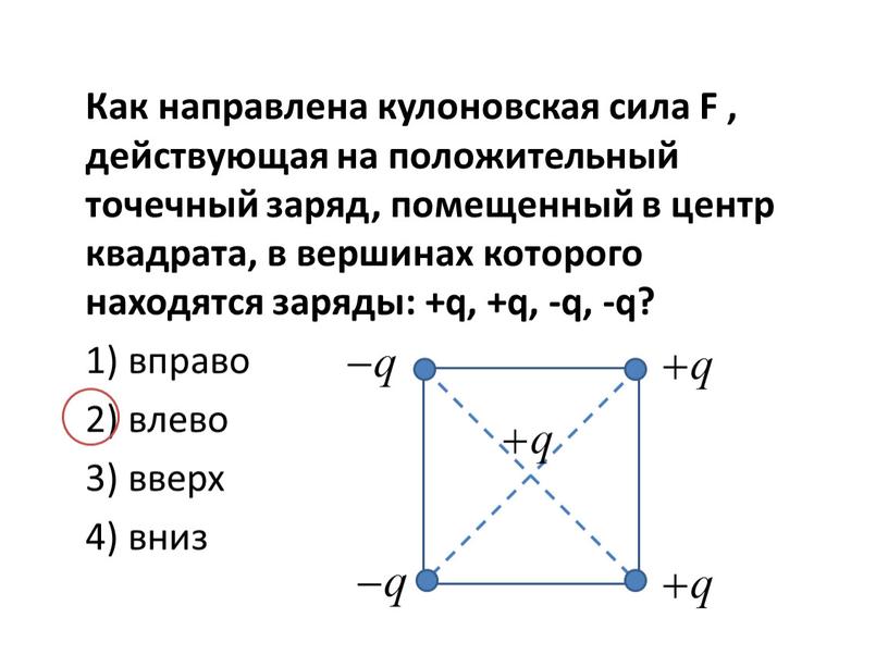 Как направлена кулоновская сила