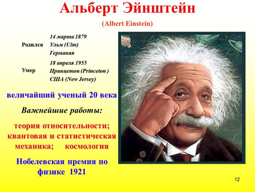 Альберт Эйнштейн (Albert Einstein)