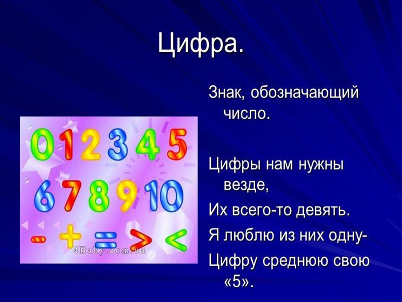 Презентация на тему: "Число и цифра 5"