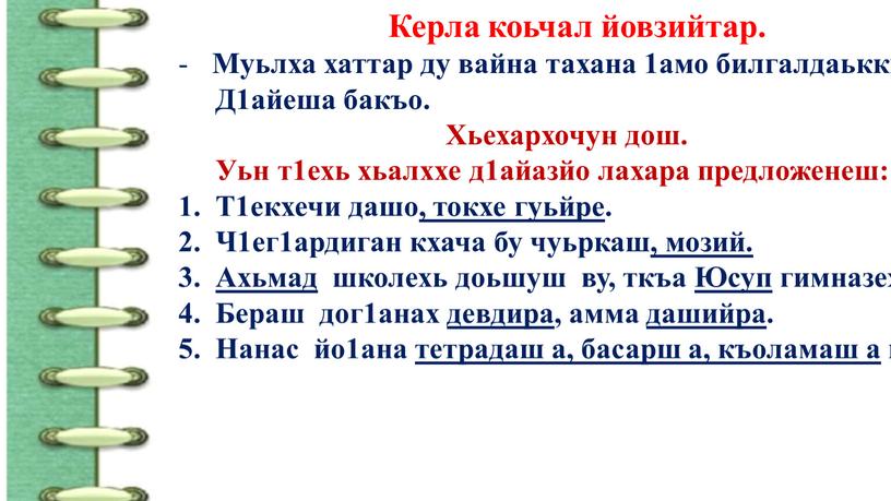 Керла коьчал йовзийтар. Муьлха хаттар ду вайна тахана 1амо билгалдаьккхинарг?