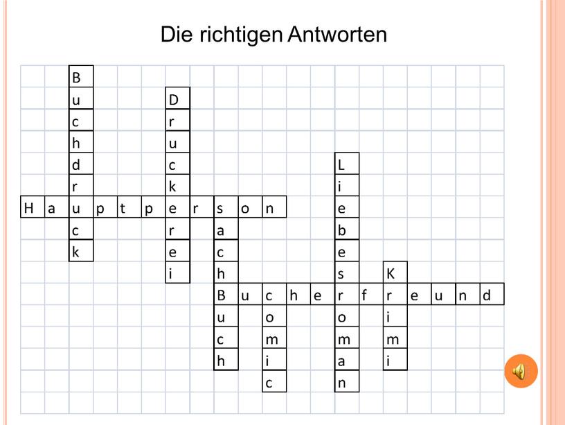 Die richtigen Antworten