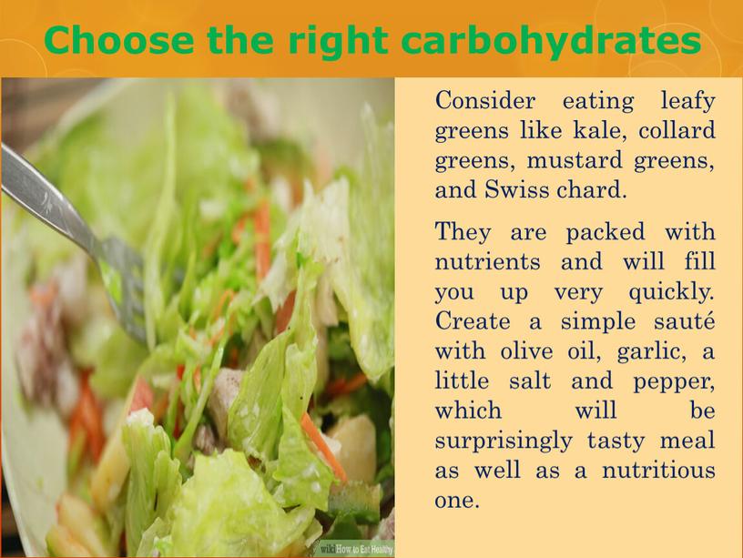Choose the right carbohydrates