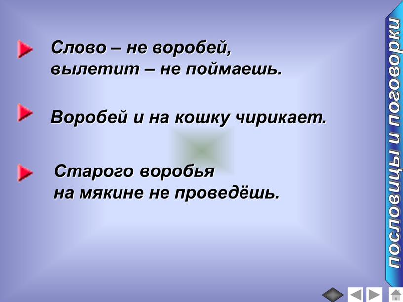 Слово – не воробей, вылетит – не поймаешь