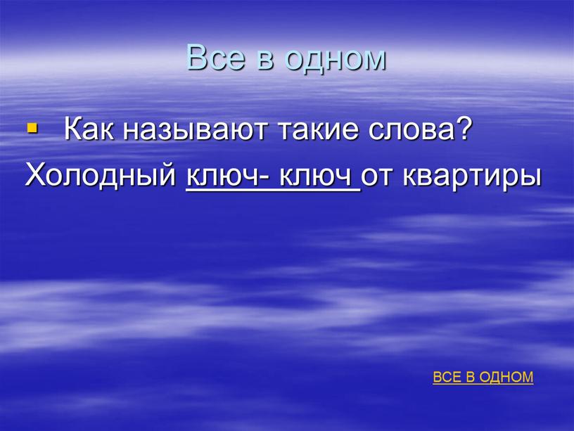 Все в одном Как называют такие слова?