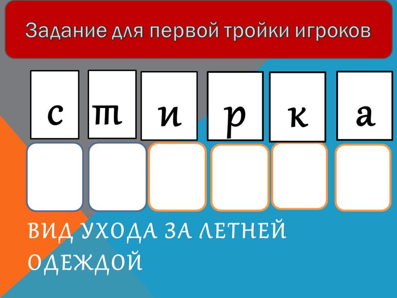 Вид ухода за летней одеждой с т и р к