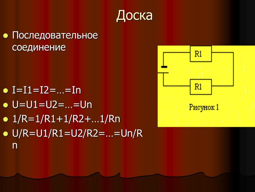 Доска Последовательное соединение