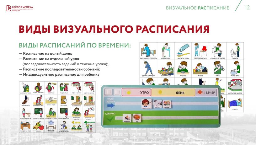 ВИЗУАЛЬНОЕ РАСПИСАНИЕ ДЛЯ ДЕТЕЙ С РАССТРОЙСТВАМИ АУТИСТИЧЕСКОГО СПЕКТРА