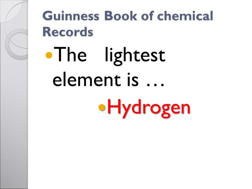 Guinness Book of chemical Records