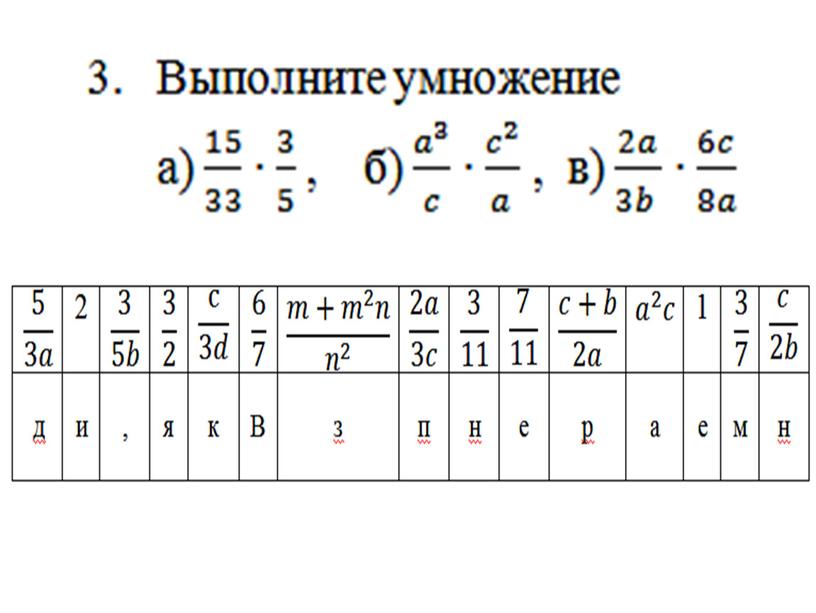 Презентация к уроку по теме "Совместные действия над алгебраическими дробями" (УМК  Ю.М. Колягина, М.В. Ткачевой Н.Е. Федоровой, М.И. Шабунина)