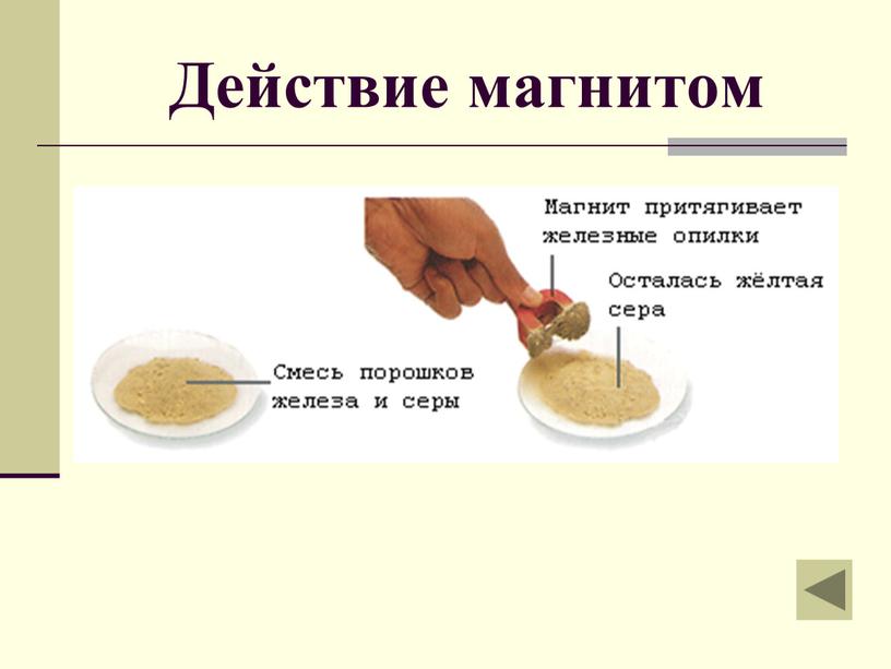 Действие магнитом