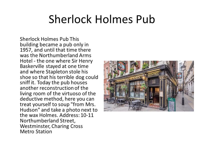 Sherlock Holmes Pub Sherlock