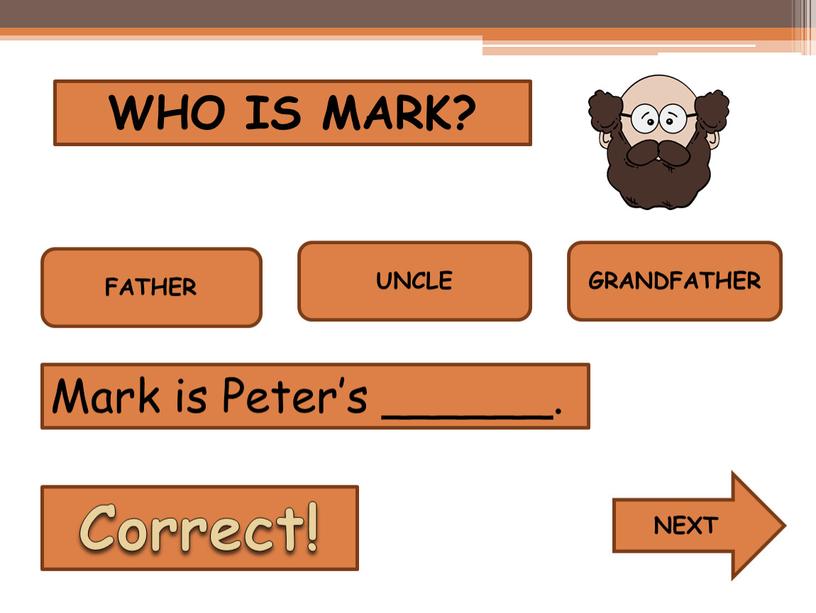 WHO IS MARK? FATHER UNCLE GRANDFATHER