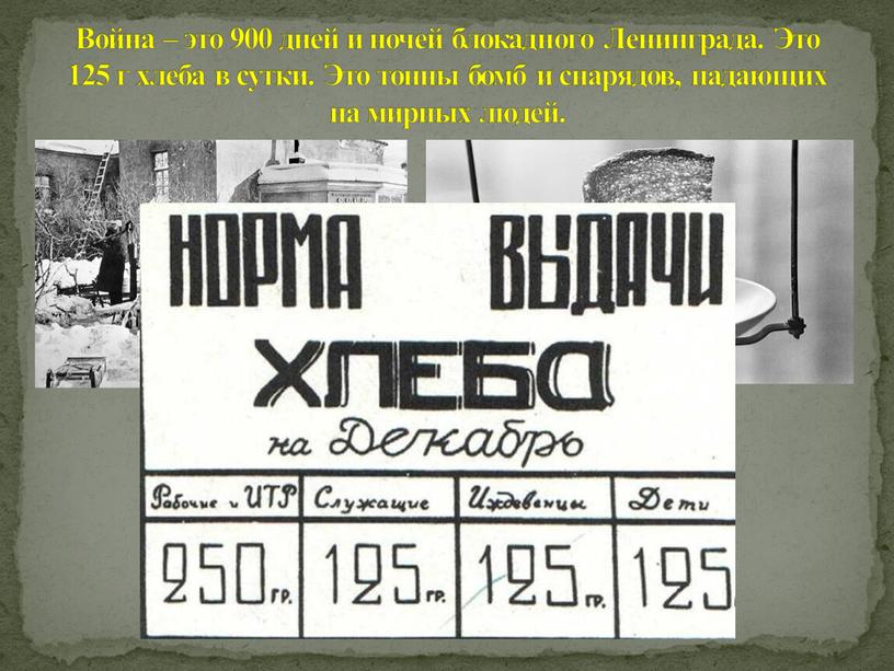 Война – это 900 дней и ночей блокадного