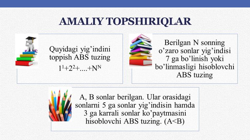 AMALIY TOPSHIRIQLAR