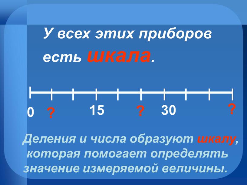 У всех этих приборов есть шкала