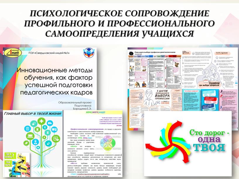 психологическое сопровождение профильного и профессионального самоопределения учащихся