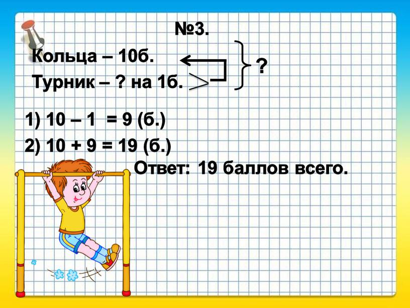 Кольца – 10б. Турник – ? на 1б