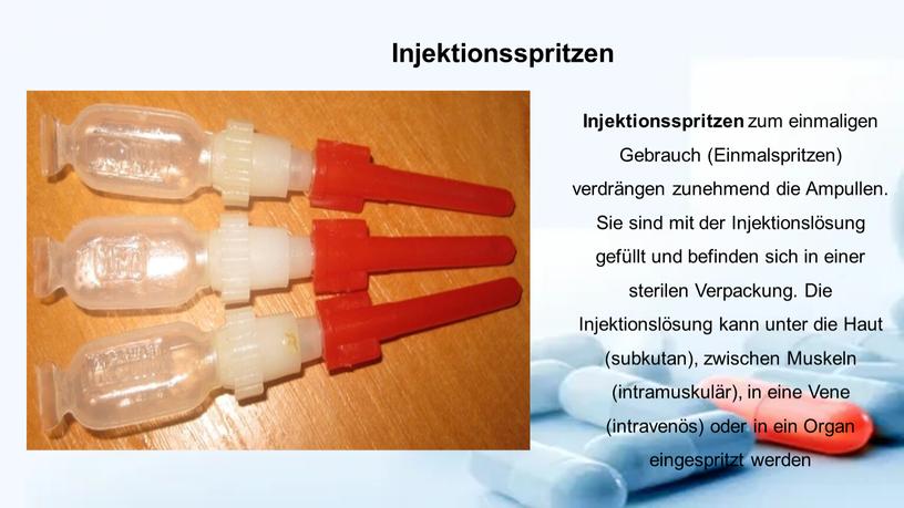 Injektionsspritzen zum einmaligen