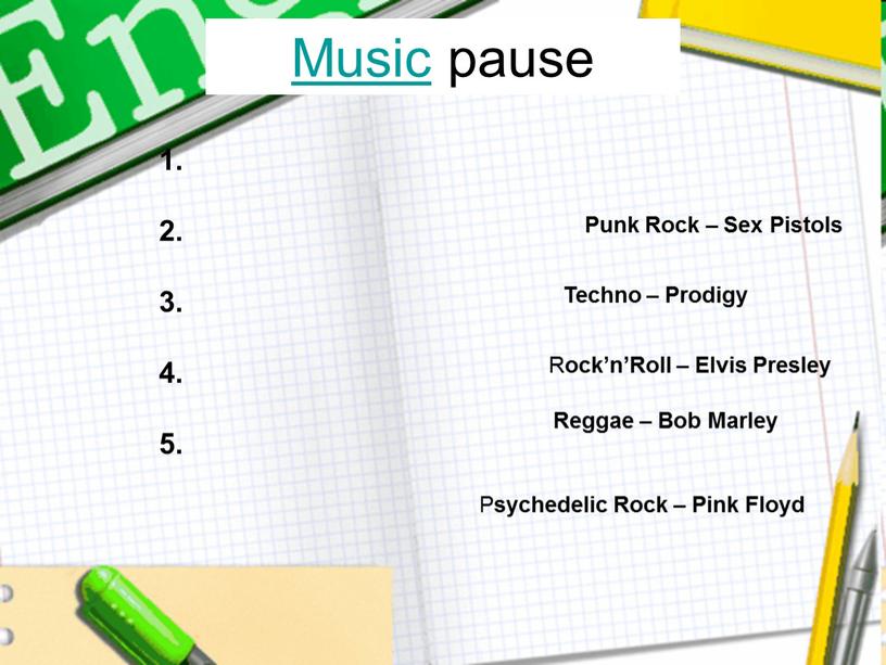 Music pause Reggae – Bob Marley