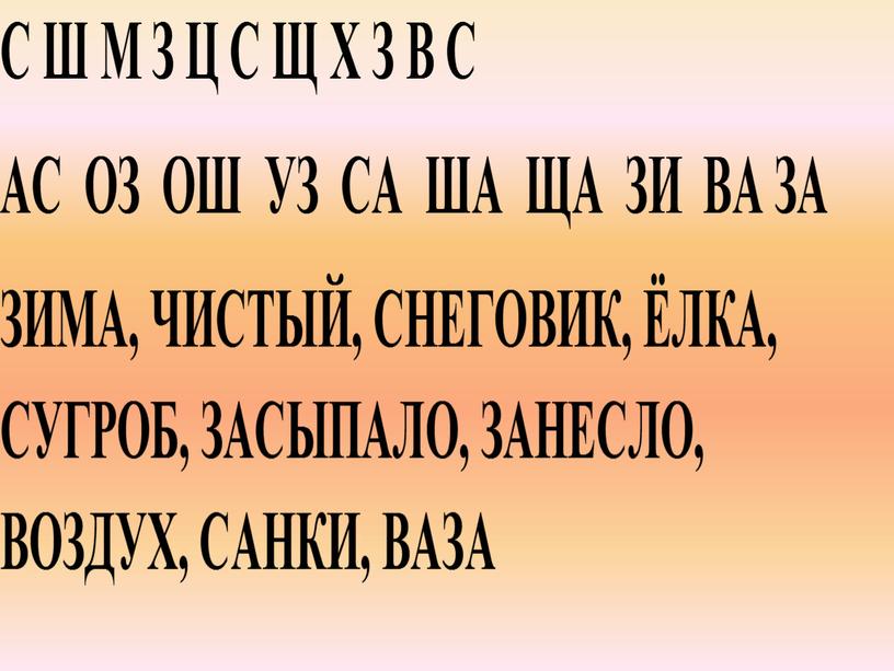 Открытое индивидуальное занятие по развитию слухового восприятия и формированию произношения Дифференциация звуков С-З