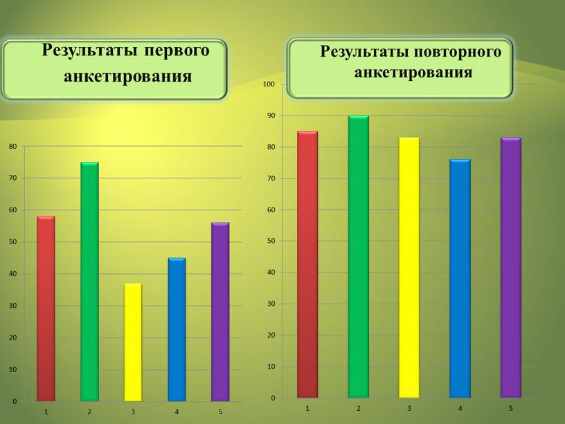 Результаты первого анкетирования