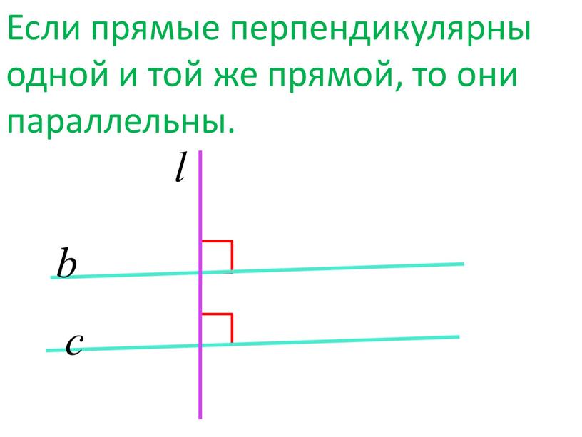 Если прямые перпендикулярны одной и той же прямой, то они параллельны