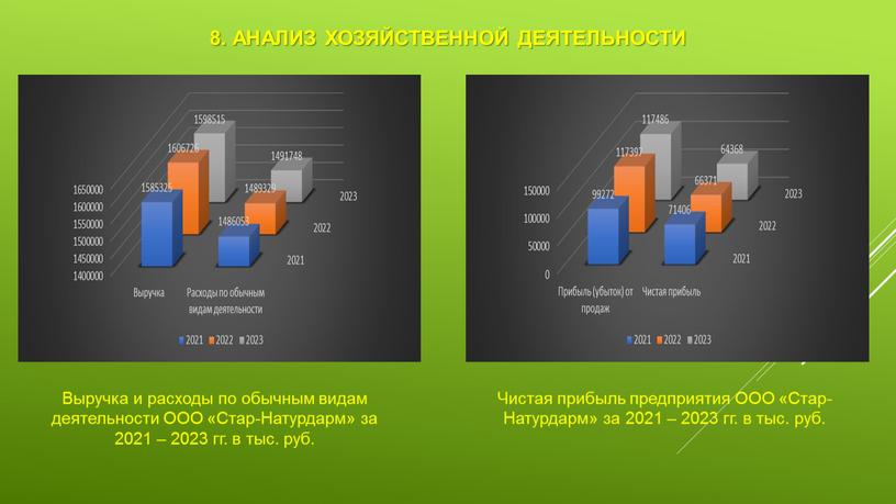 Анализ хозяйственной деятельности